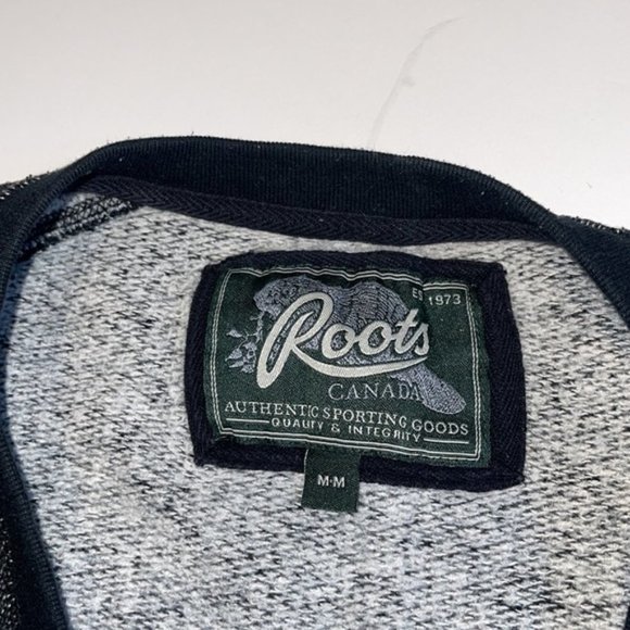 Roots Canada Black and White Cotton Sweatshirt - Women’s Size Medium - Picture 9 of 10
